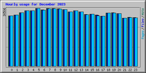 Hourly usage for December 2023