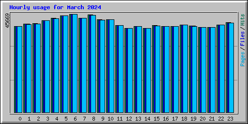 Hourly usage for March 2024