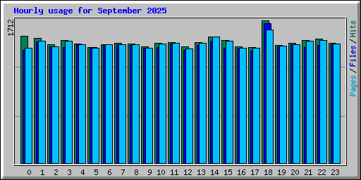 Hourly usage for September 2025