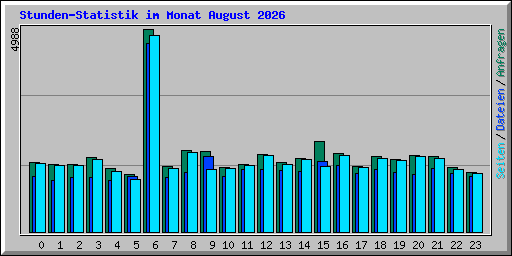 Stunden-Statistik im Monat August 2026